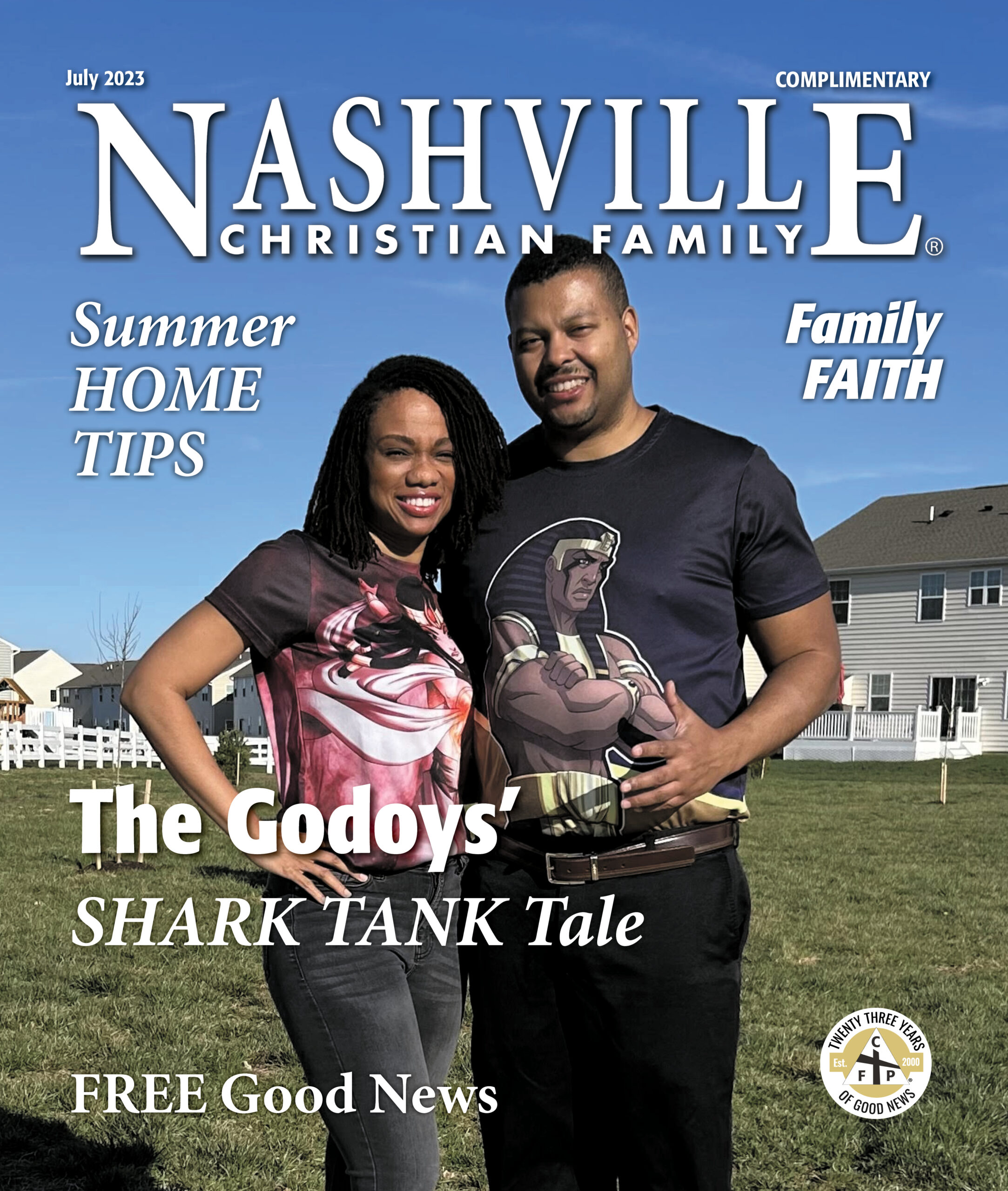 Cover | Nashville Christian Family Magazine July 2023 issue - free Christian magazine cover