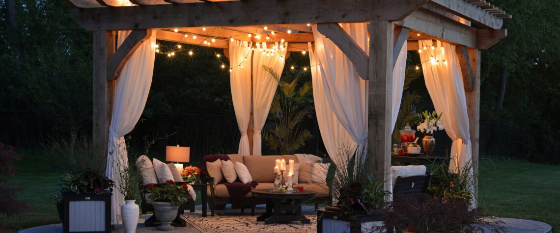 Beautiful patio at night | Nashville Christian Family Magazine July 2023 issue - free Christian magazine