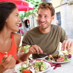 Restaurant tourists couple eating at outdoor cafe. Summer travel | Nashville Christian Family Magazine