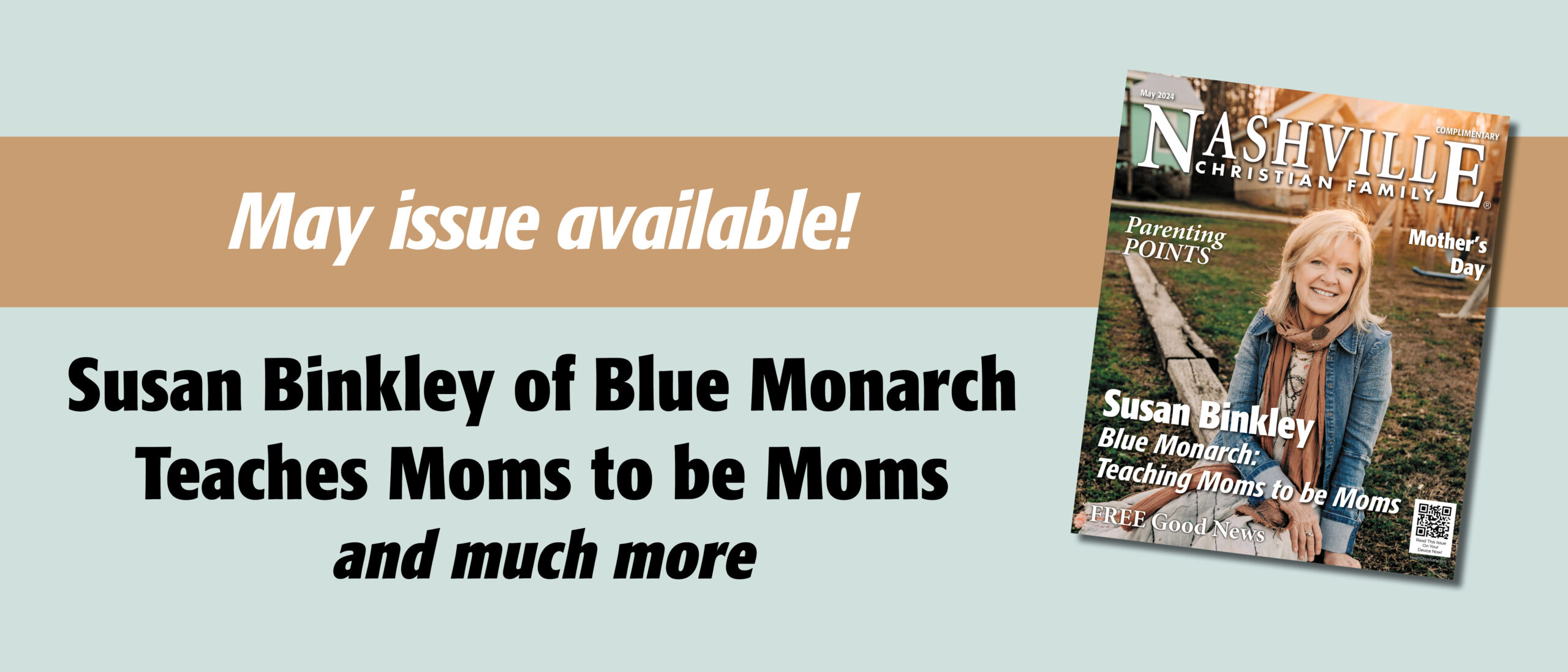 Susan Binkley of Blue Monarch Teaches Moms to be Moms - featured article | Nashville Christian Family Magazine