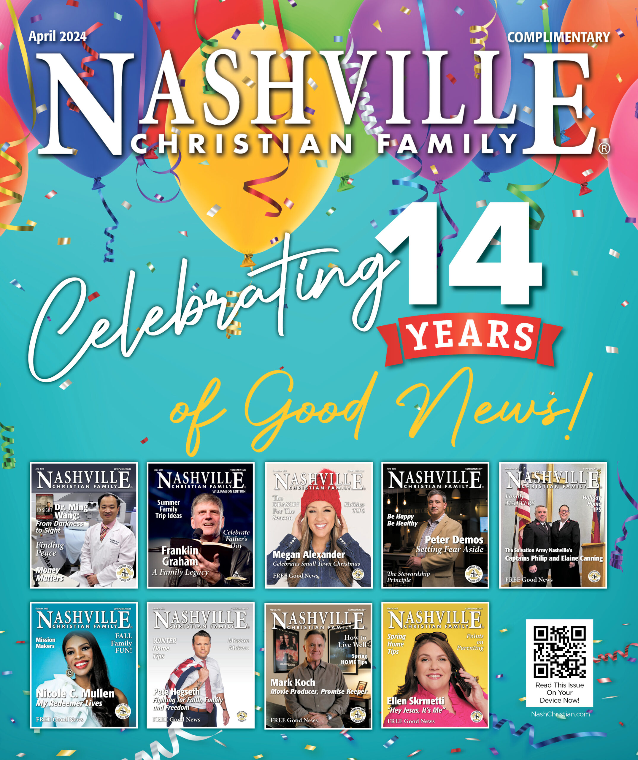 Nashville Christian Family - magazine cover - celebring 14 years | Nashville Christian Family Magazine