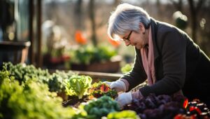 Elderly woman buying vegetables | Nashville Christian Family Magazine - October 2024 issue