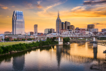 Nashville skyline at sunset | Nashville Christian Family Magazine