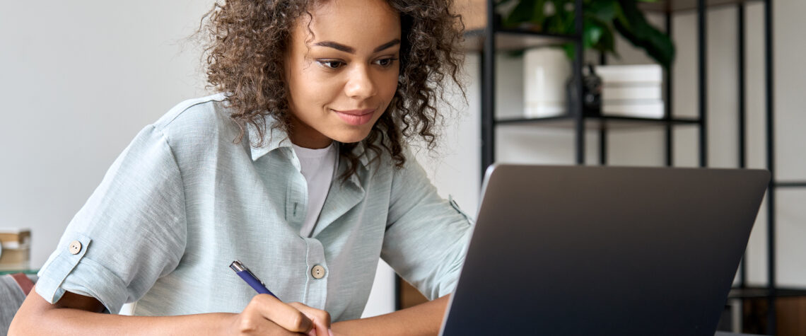 Young African American Girl Student Studying Virtual Course | Nashville Christian Family Magazine